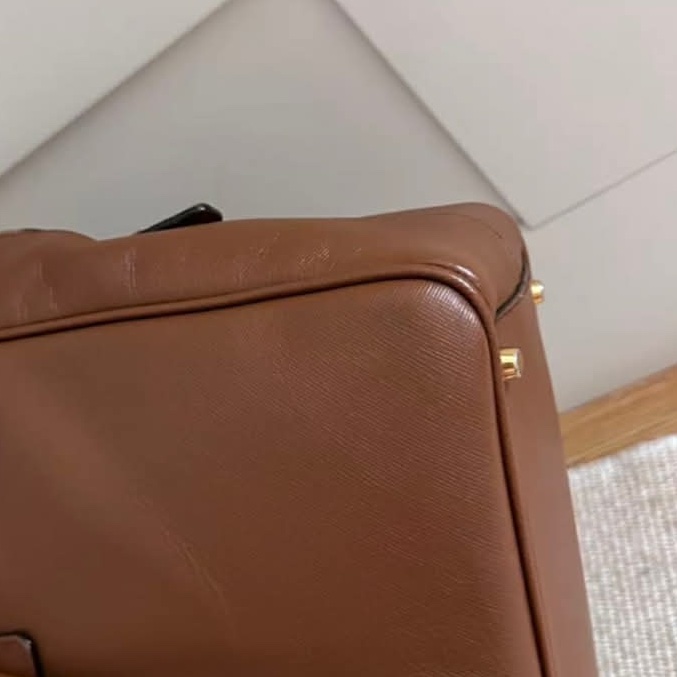 🌴PRADA普拉達Plume35系列摩卡棕色保齡球包-32