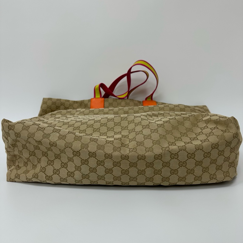 【赫蒂國際精品】Gucci 古馳 超大購物米色帆布托特包 vintage-5