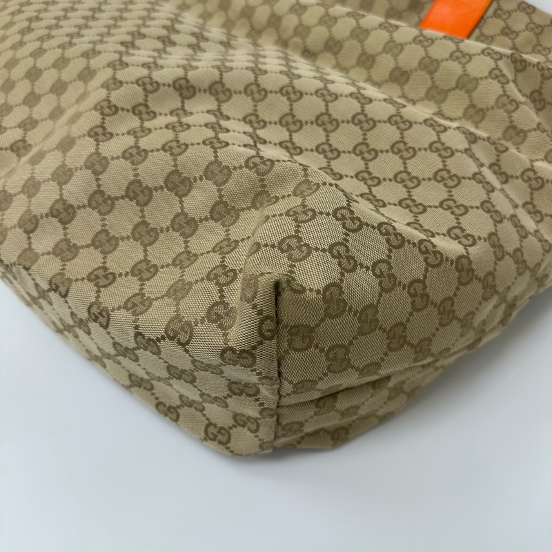 【赫蒂國際精品】Gucci 古馳 超大購物米色帆布托特包 vintage-6