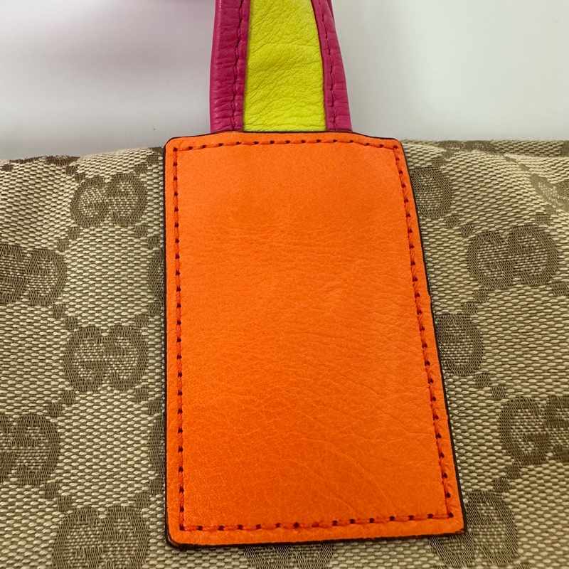 【赫蒂國際精品】Gucci 古馳 超大購物米色帆布托特包 vintage-10