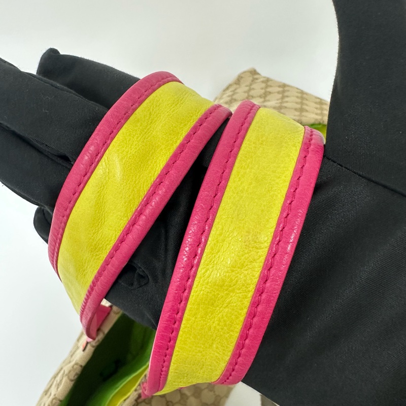 【赫蒂國際精品】Gucci 古馳 超大購物米色帆布托特包 vintage-14