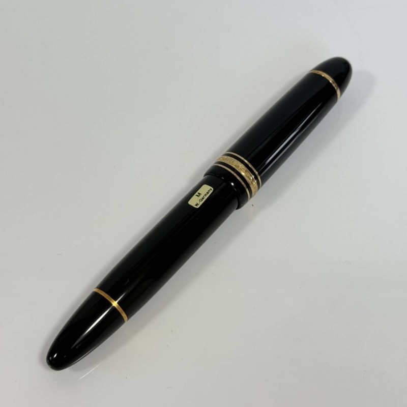 真品 萬寶龍 MONTBLANC MEISTERSTUCK No149 4810 鋼筆 18K 筆尖 黑金 M尖 附盒裝保單-2