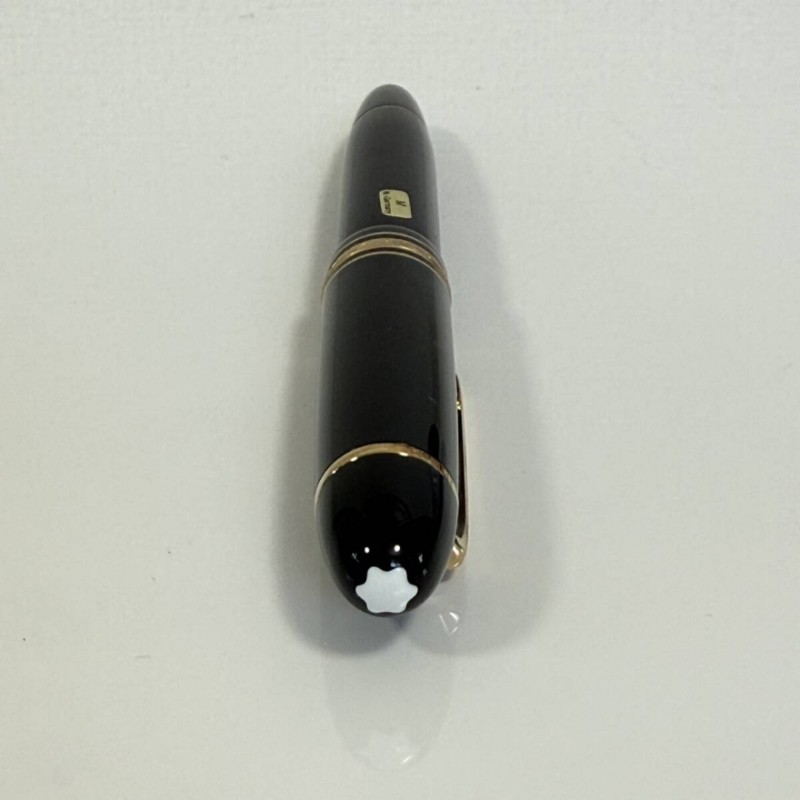 真品 萬寶龍 MONTBLANC MEISTERSTUCK No149 4810 鋼筆 18K 筆尖 黑金 M尖 附盒裝保單-3