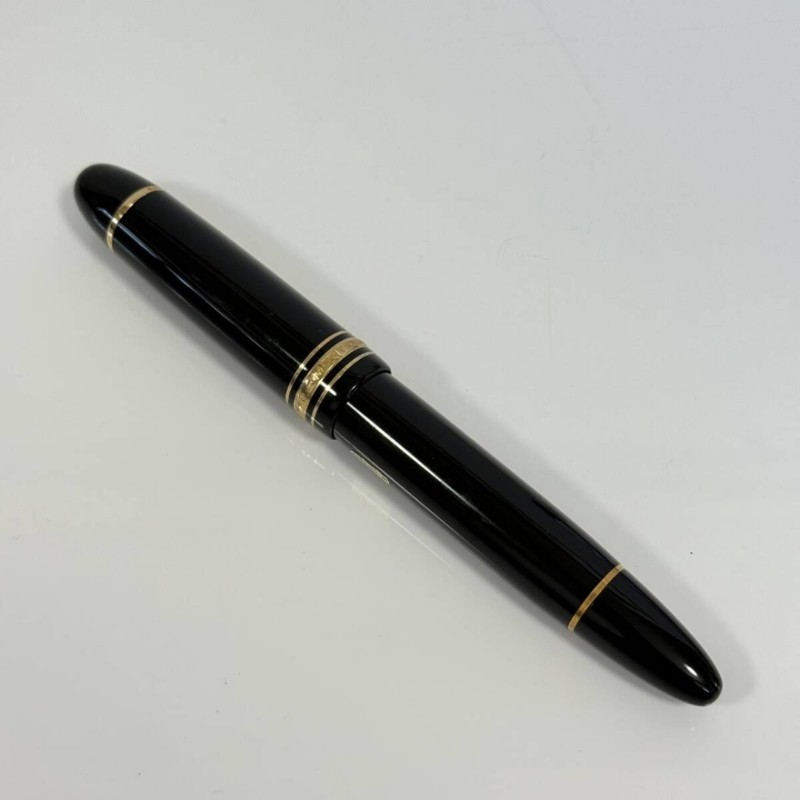 真品 萬寶龍 MONTBLANC MEISTERSTUCK No149 4810 鋼筆 18K 筆尖 黑金 M尖 附盒裝保單-5