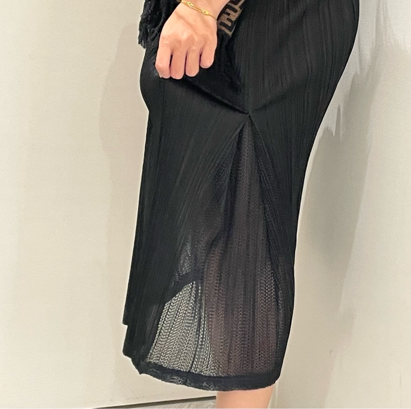 ▪️富貴選物FUGUEI▪️PP   三宅一生 黑色 鬆緊帶腰身 無袖長洋裝-4