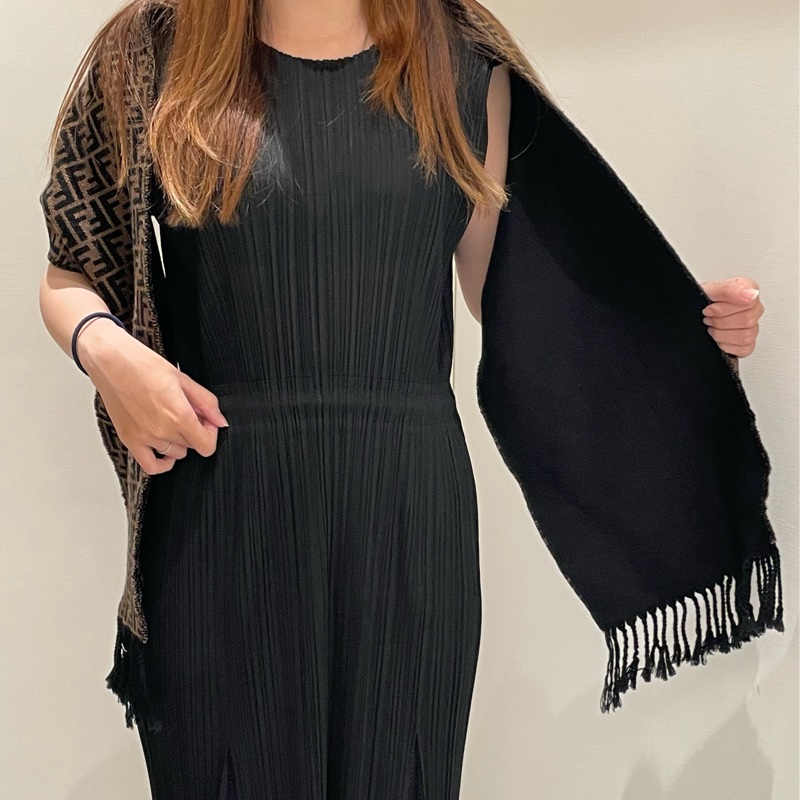 ▪️富貴選物FUGUEI▪️PP   三宅一生 黑色 鬆緊帶腰身 無袖長洋裝-6