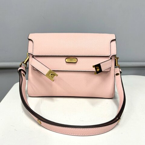 TORY BURCH Lee Radziwill 肩背包 粉 9成新 台灣專櫃購入