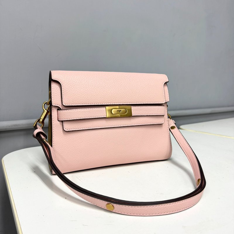 TORY BURCH Lee Radziwill 肩背包 粉 9成新 台灣專櫃購入-1