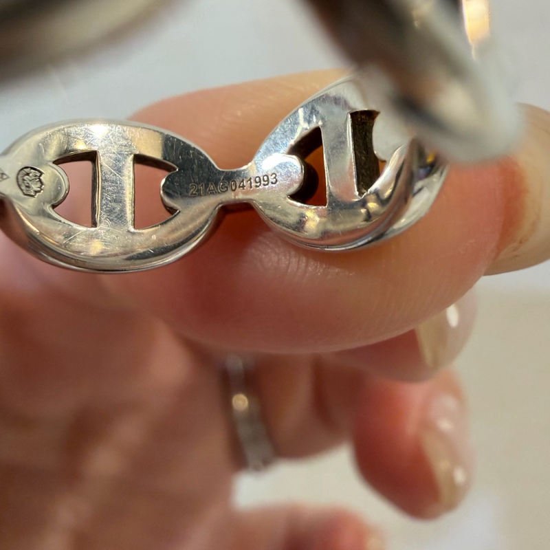 Hermes 925銀豬鼻戒指-5