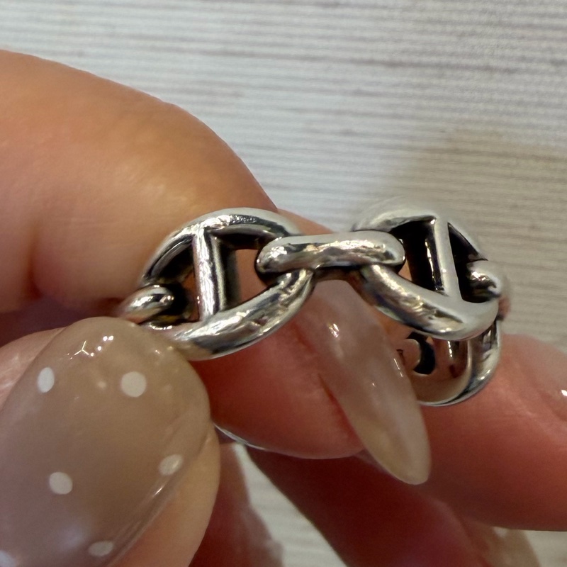 Hermes 925銀豬鼻戒指-6