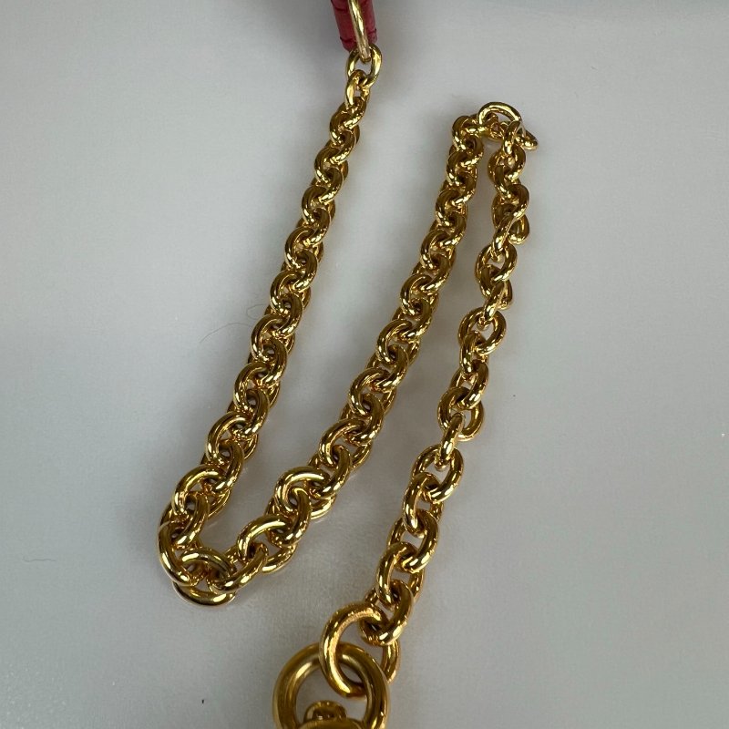 FENDI 紅邊拚老花麻將包-8