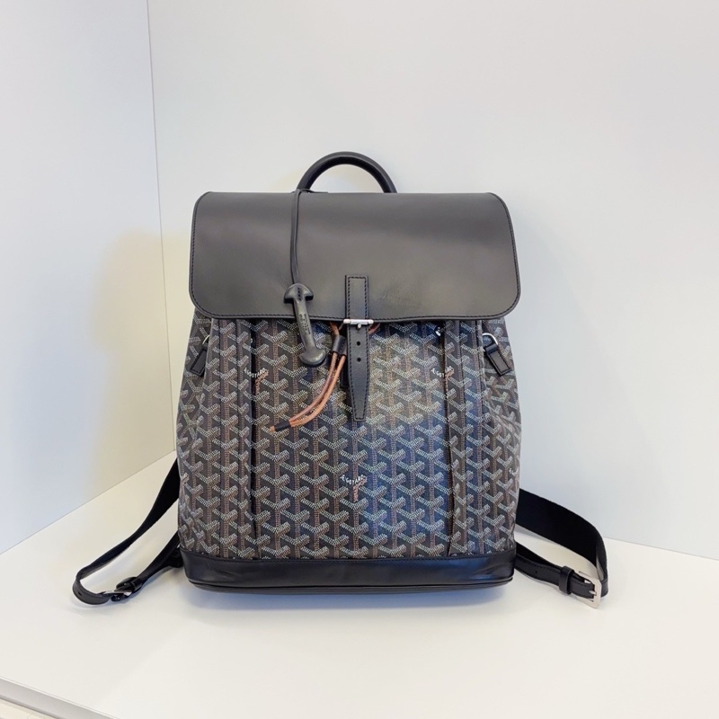 Goyard戈雅Alpin黑色雙肩包⛱️貝克漢同款男女通背款-10