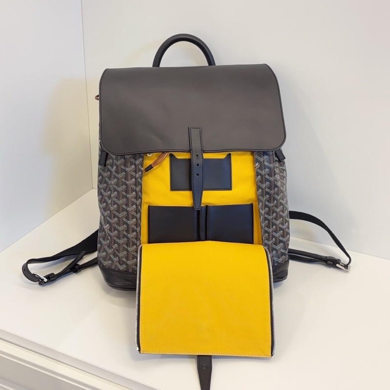 Goyard戈雅Alpin黑色雙肩包⛱️貝克漢同款男女通背款-17