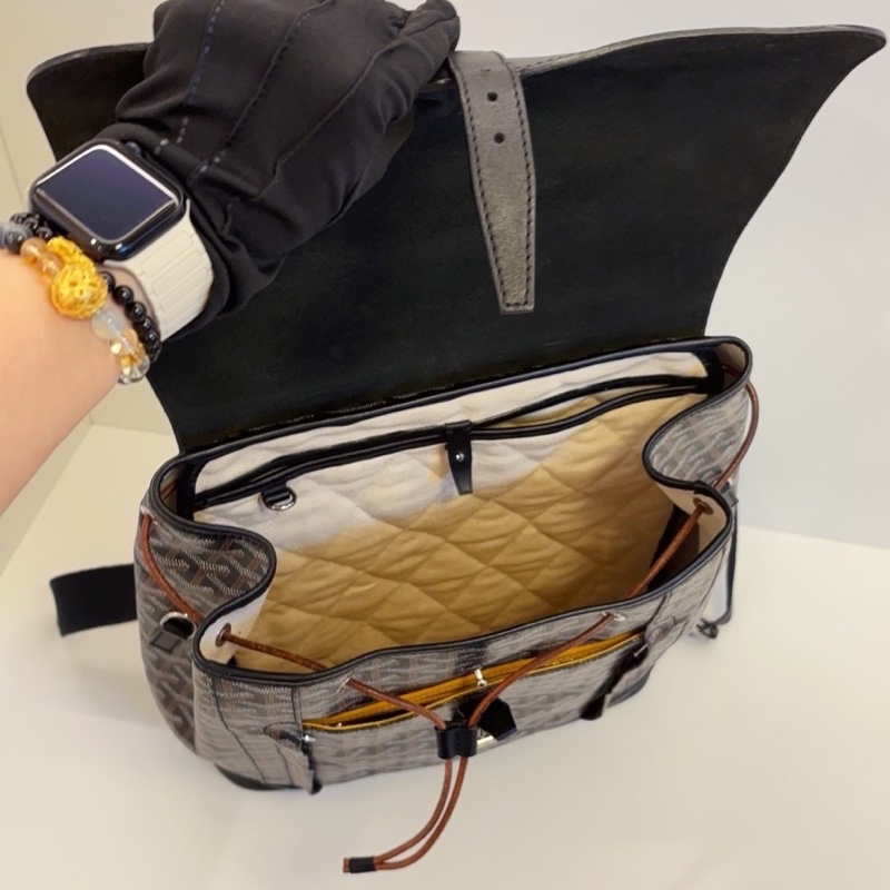 Goyard戈雅Alpin黑色雙肩包⛱️貝克漢同款男女通背款-18