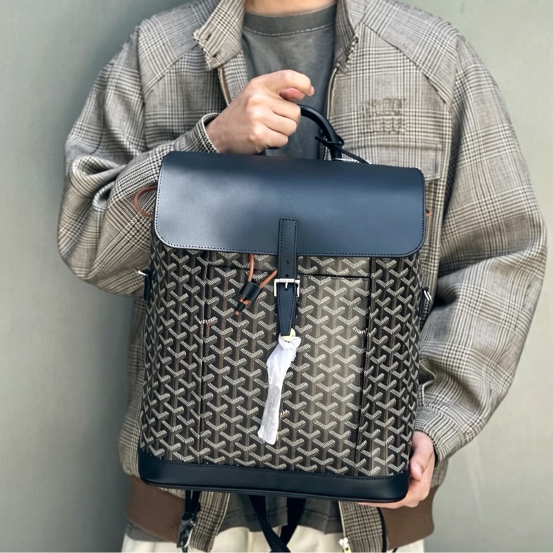 Goyard戈雅Alpin黑色雙肩包⛱️貝克漢同款男女通背款-28