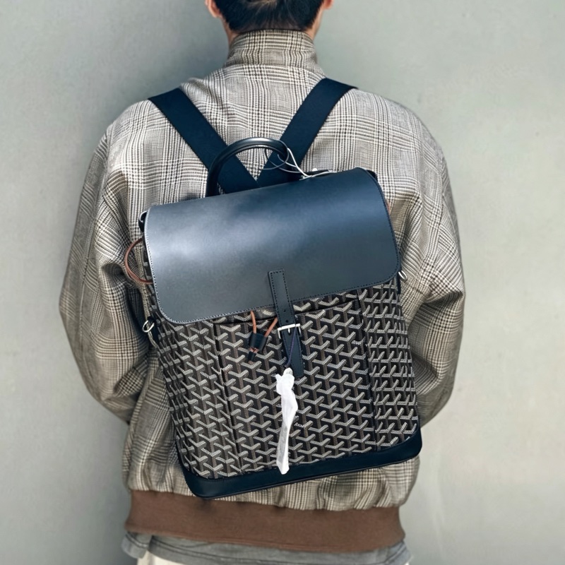 Goyard戈雅Alpin黑色雙肩包⛱️貝克漢同款男女通背款-29