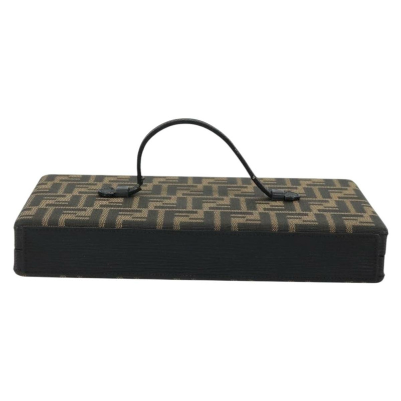 【日本直送】FENDI Zucca帆布手拿包 黑色棕色 正品 164495A-1