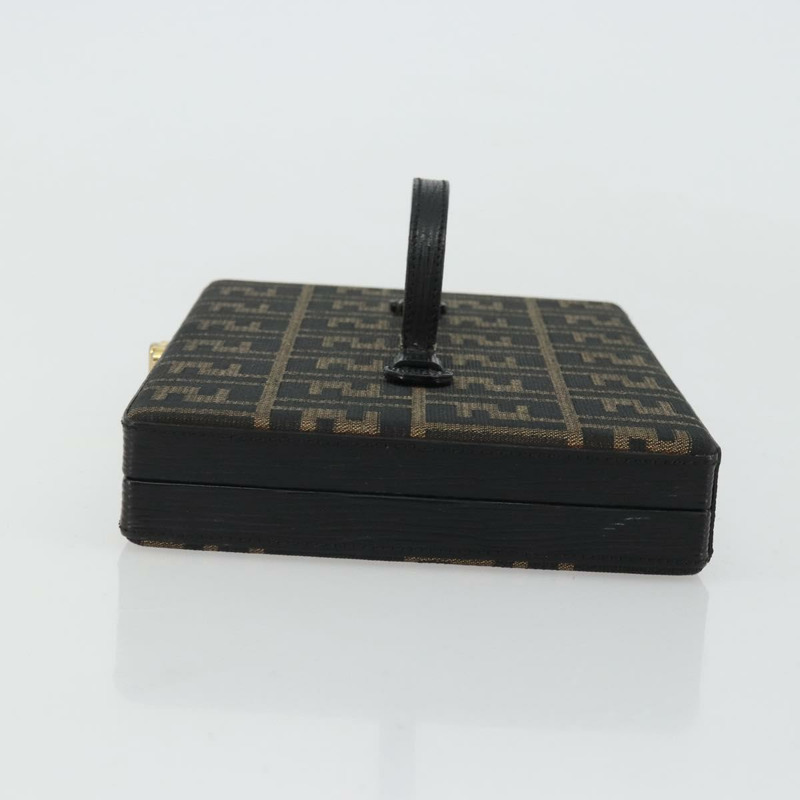 【日本直送】FENDI Zucca帆布手拿包 黑色棕色 正品 164495A-2