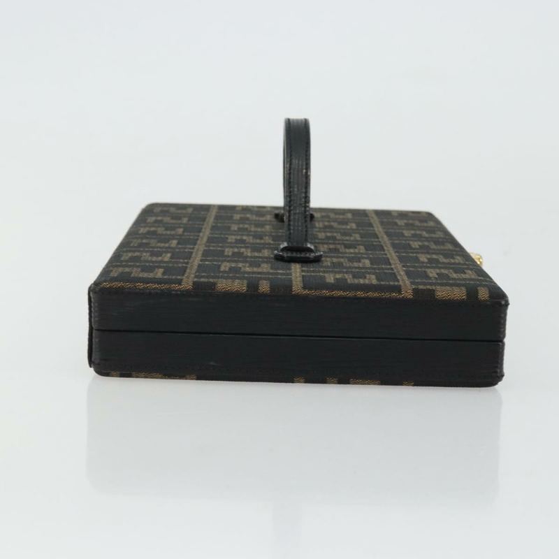 【日本直送】FENDI Zucca帆布手拿包 黑色棕色 正品 164495A-3