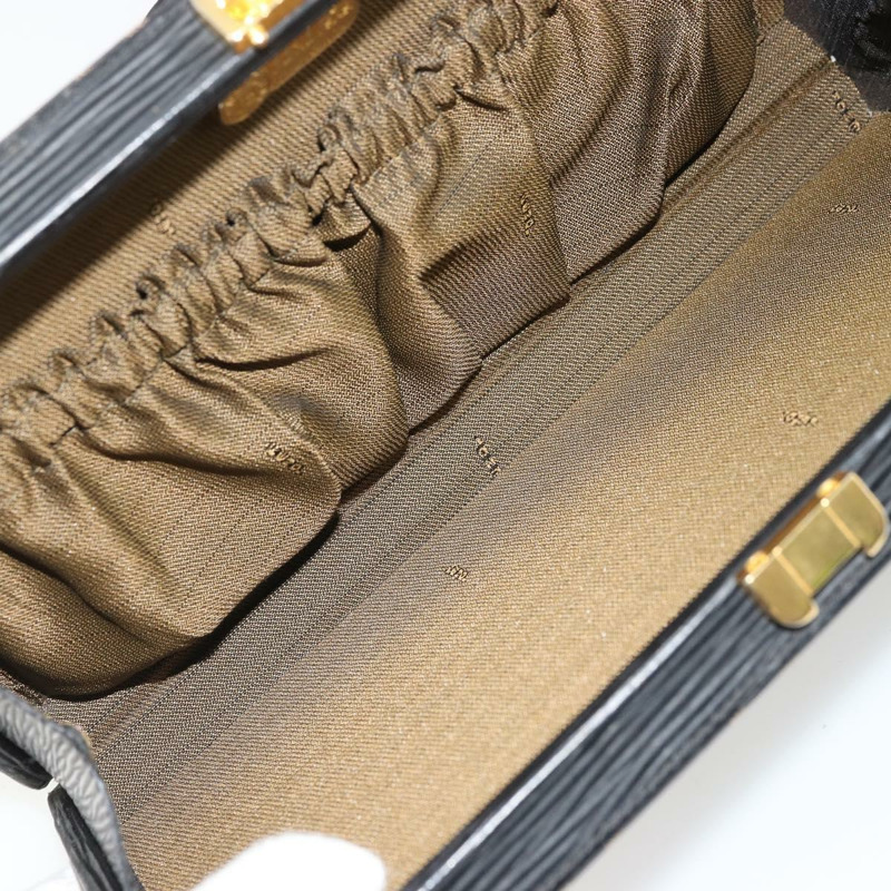 【日本直送】FENDI Zucca帆布手拿包 黑色棕色 正品 164495A-10