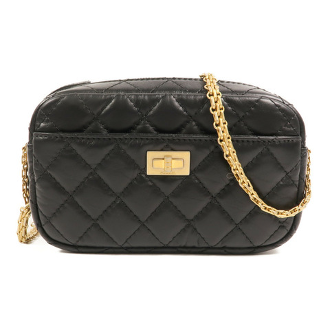 CHANEL 牛皮皮革2.55 Camera Bag鏈帶肩背袋