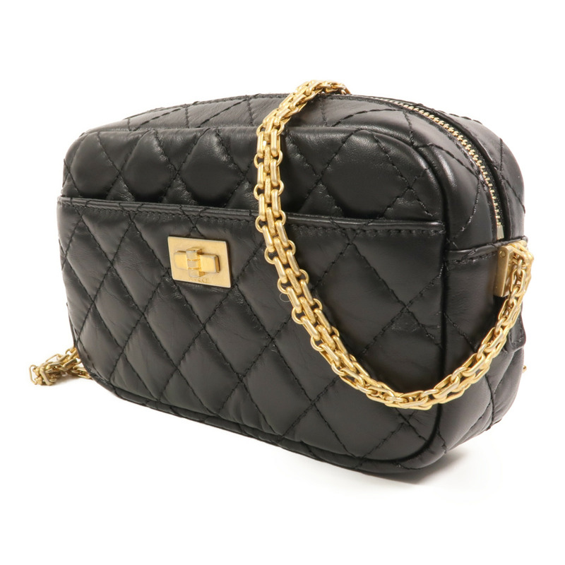 CHANEL 牛皮皮革2.55 Camera Bag鏈帶肩背袋-2