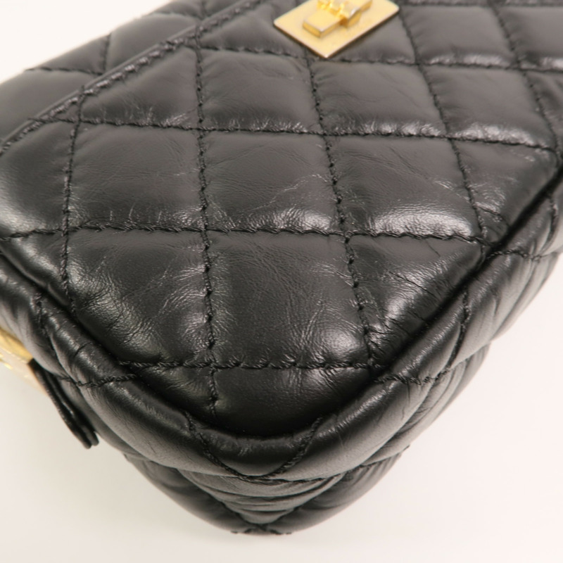 CHANEL 牛皮皮革2.55 Camera Bag鏈帶肩背袋-12