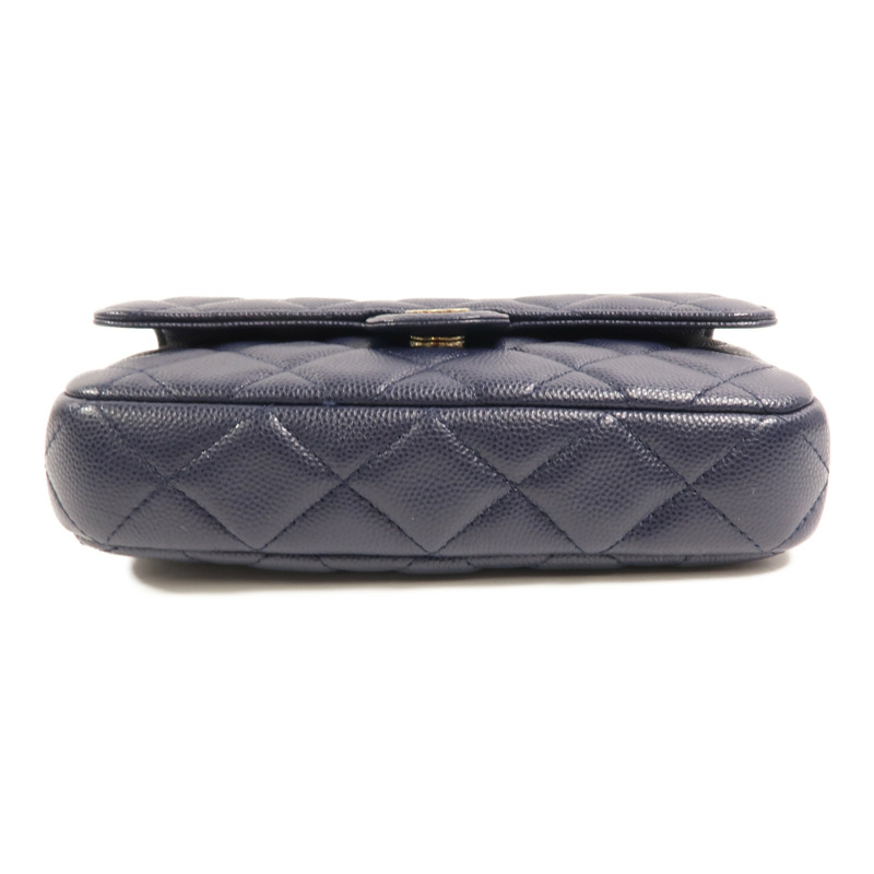 CHANEL 牛皮皮革Phone Bag鏈帶肩背袋-3