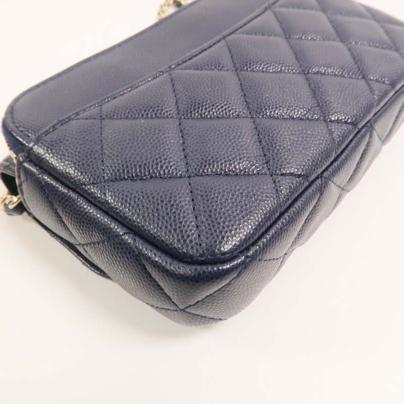 CHANEL 牛皮皮革Phone Bag鏈帶肩背袋-13