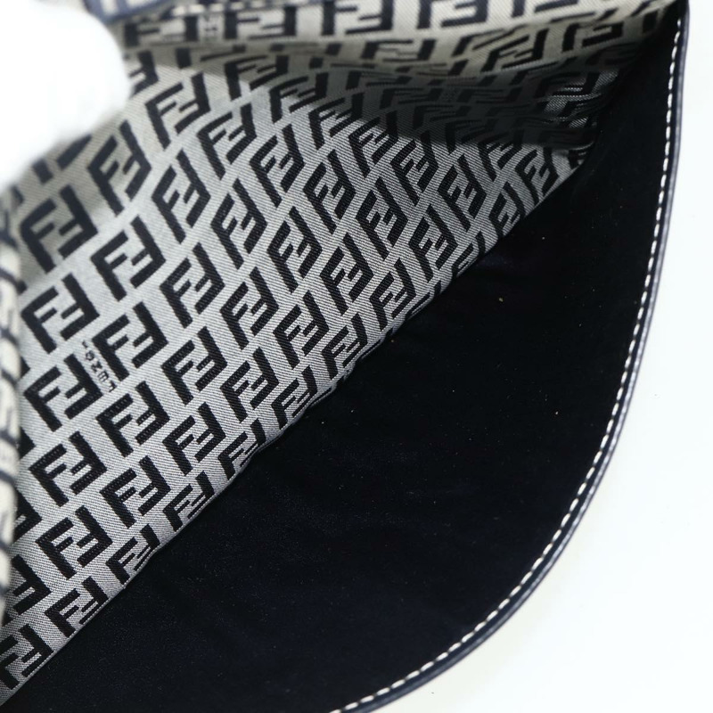 【日本直送】FENDI Zucchino帆布單肩包 海軍藍 銀色 正品 ki6624V-23