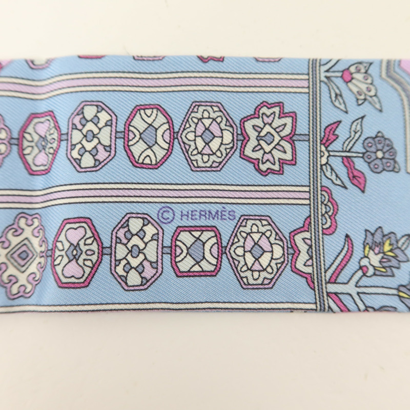 HERMES 絲質Twilly絲巾-5