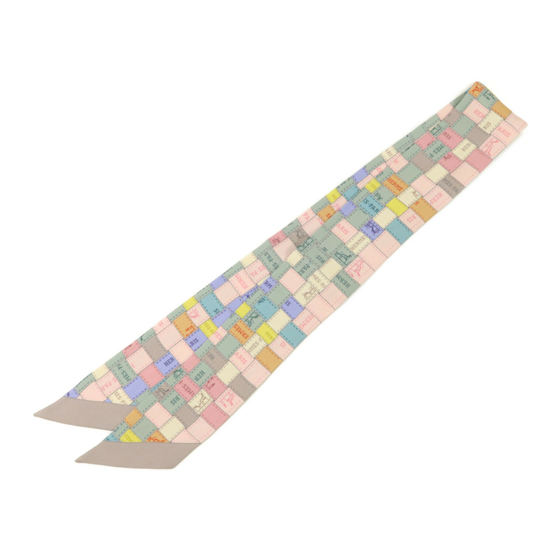 HERMES 絲質Twilly絲巾-1
