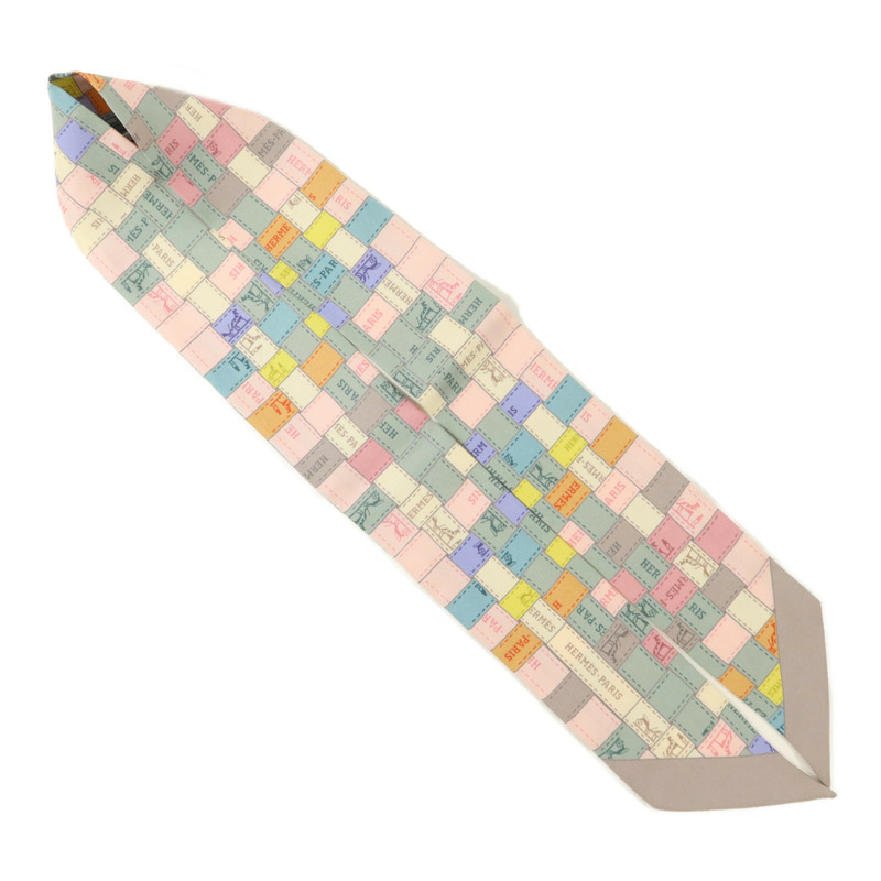 HERMES 絲質Twilly絲巾-3