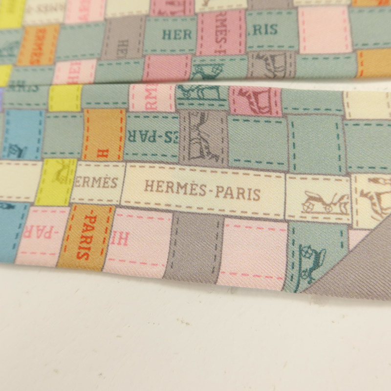 HERMES 絲質Twilly絲巾-4