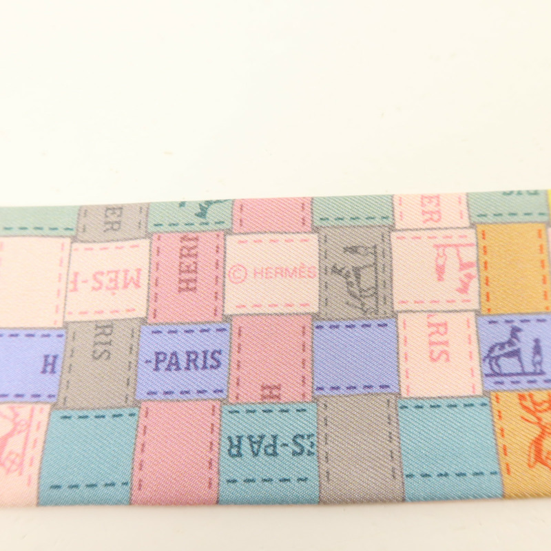 HERMES 絲質Twilly絲巾-5