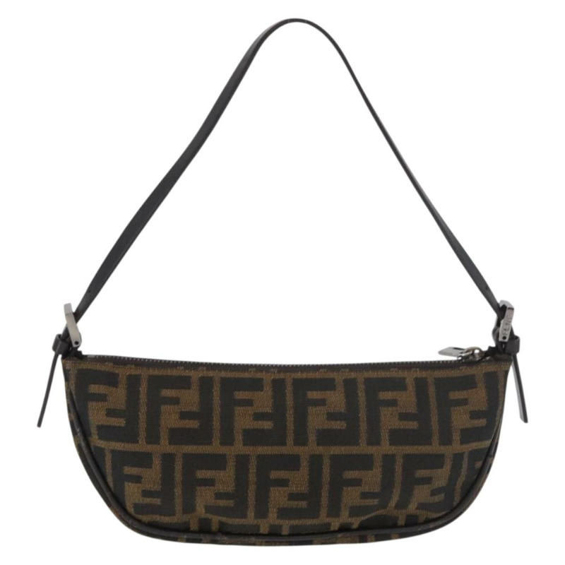 【日本直送】FENDI Zucca 帆布配件包 棕色/黑色 正品 mr2395A-1