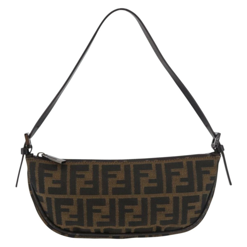 【日本直送】FENDI Zucca 帆布配件包 棕色/黑色 正品 mr2395A-12