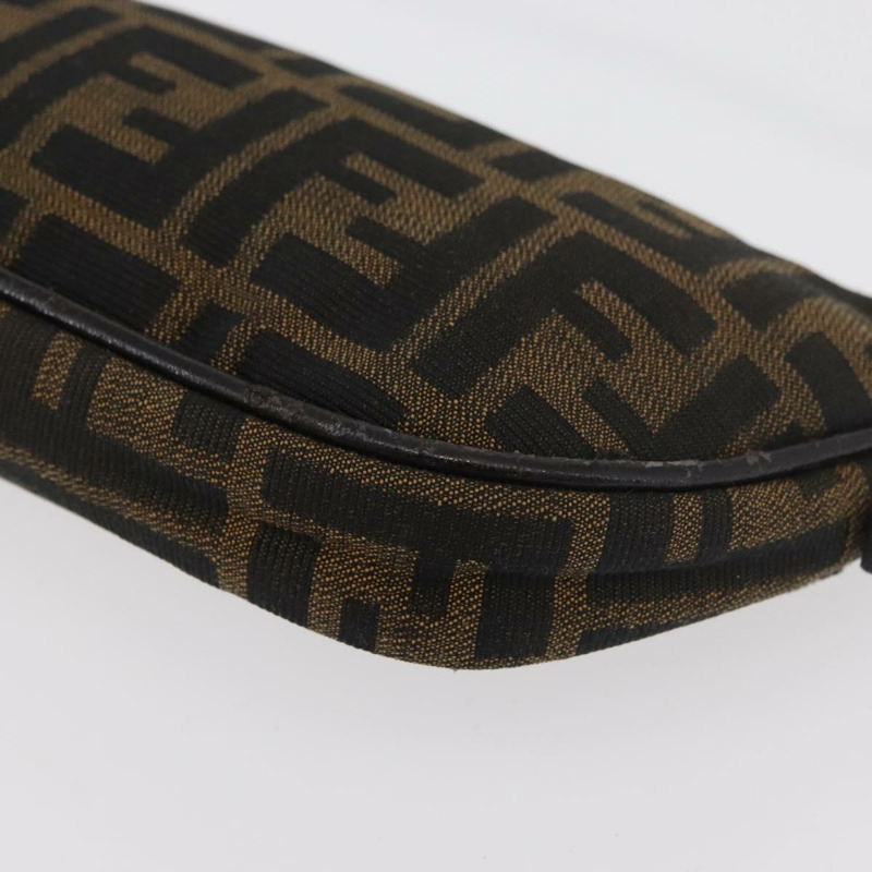 【日本直送】FENDI Zucca 帆布配件包 棕色/黑色 正品 mr2395A-13