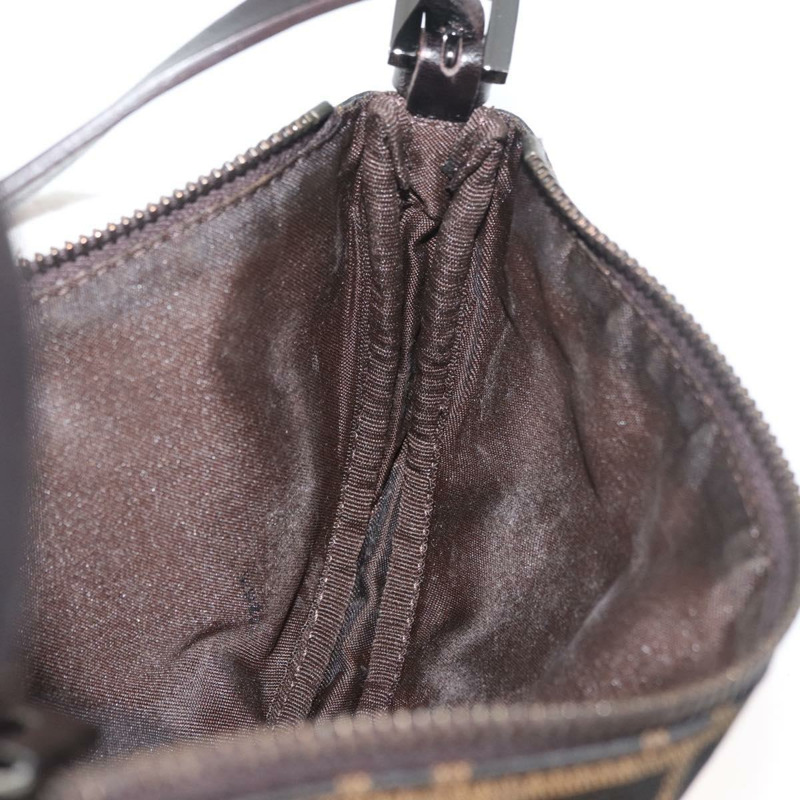【日本直送】FENDI Zucca 帆布配件包 棕色/黑色 正品 mr2395A-17