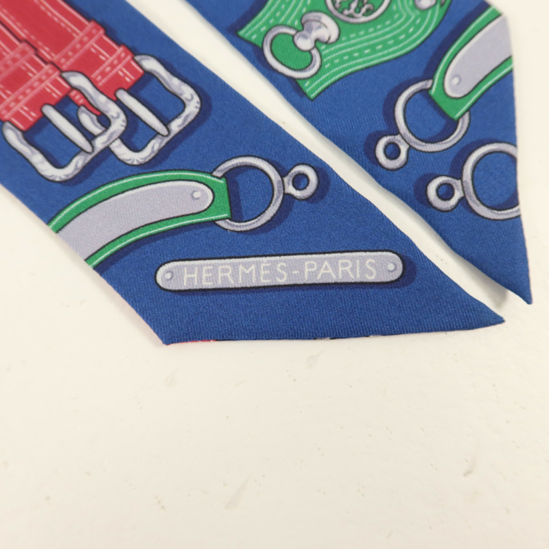 HERMES 絲質Twilly絲巾-4