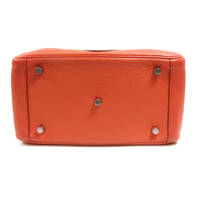 HERMES Clemence皮革Lindy 26肩背袋Rouge Pivoine-3