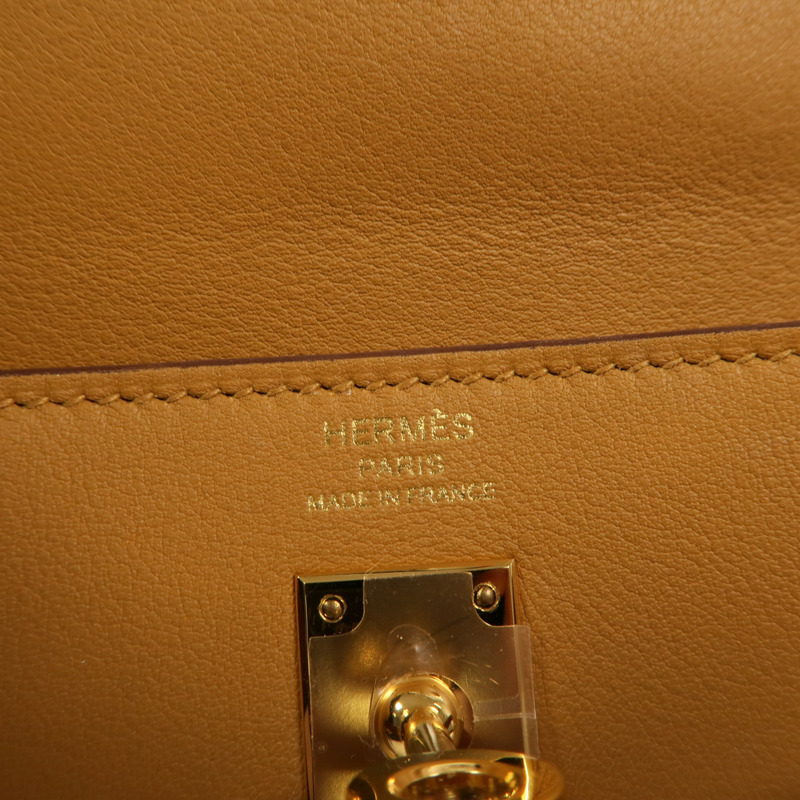 HERMES Swift皮革Kelly Moove肩背袋Sesame-5