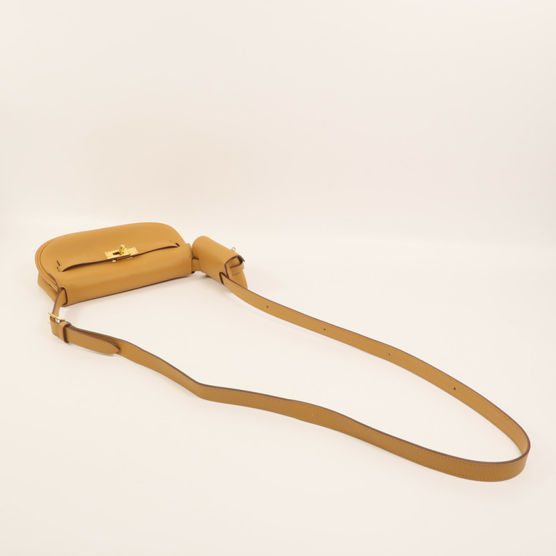 HERMES Swift皮革Kelly Moove肩背袋Sesame-7