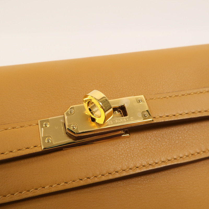 HERMES Swift皮革Kelly Moove肩背袋Sesame-8
