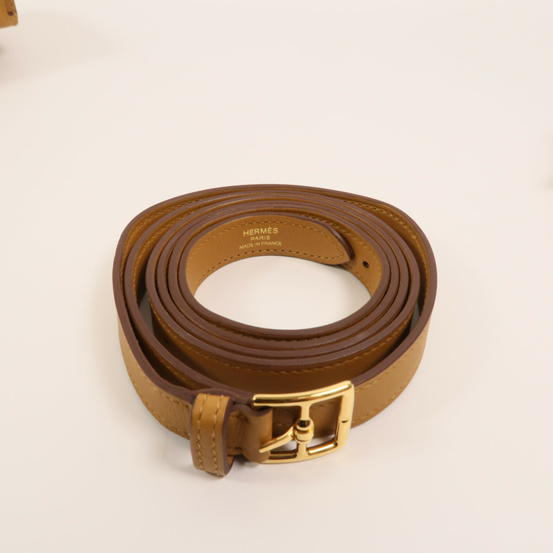 HERMES Swift皮革Kelly Moove肩背袋Sesame-9