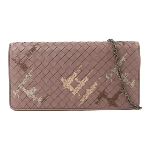 BOTTEGA VENETA 羊皮皮革Wallet On Chain鏈帶肩背袋