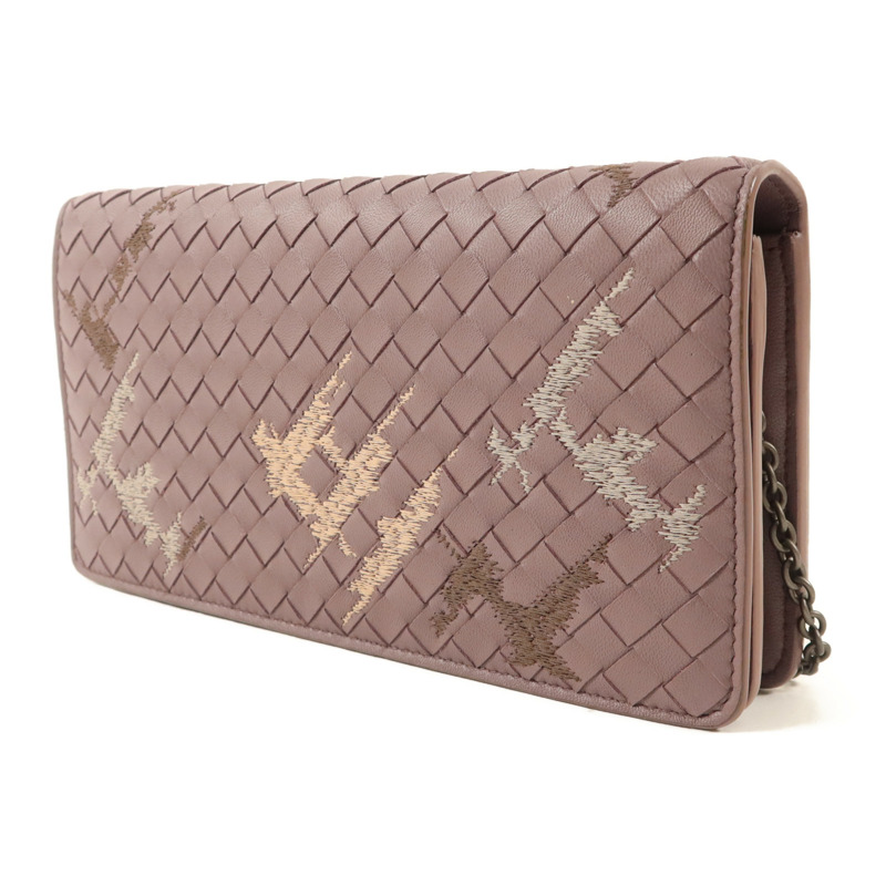 BOTTEGA VENETA 羊皮皮革Wallet On Chain鏈帶肩背袋-2