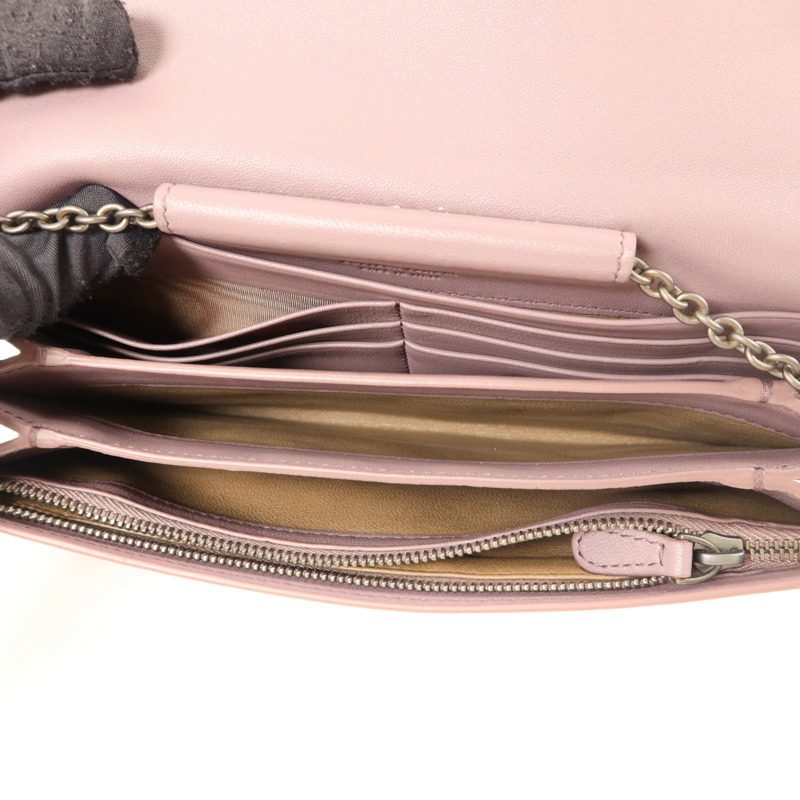 BOTTEGA VENETA 羊皮皮革Wallet On Chain鏈帶肩背袋-4