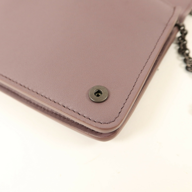 BOTTEGA VENETA 羊皮皮革Wallet On Chain鏈帶肩背袋-10