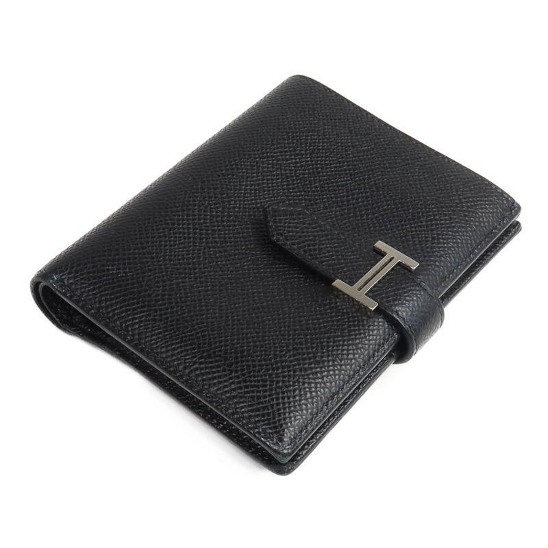 HERMES Epsom皮革Bearn Compact Wallet錢包Noir-3